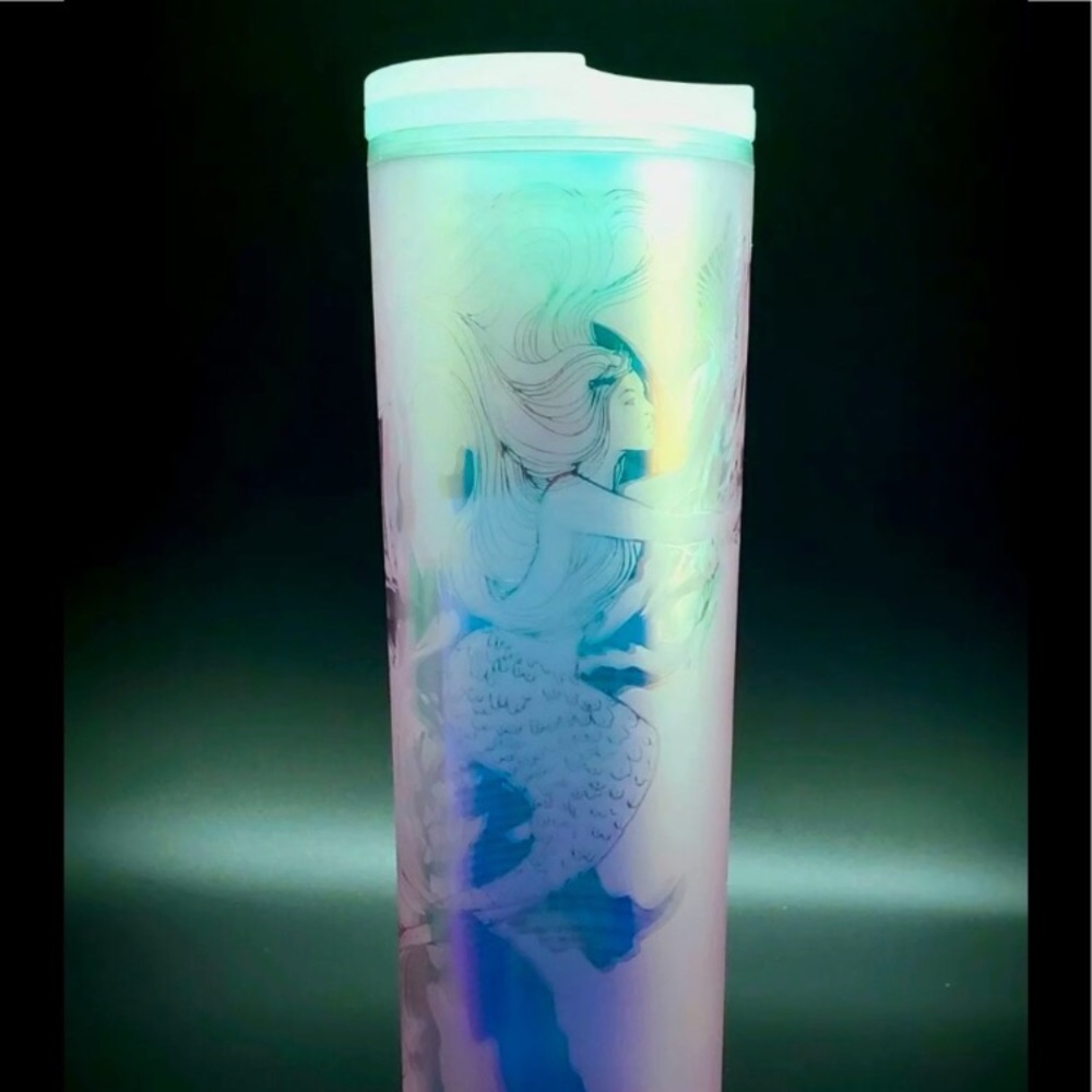 Starbucks  gold mermaid siren clear acrylic tumbler 16oz new with tags 🏷